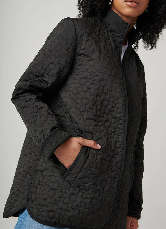 ILSE JACOBSEN IRIS QUILTED COAT | BLACK