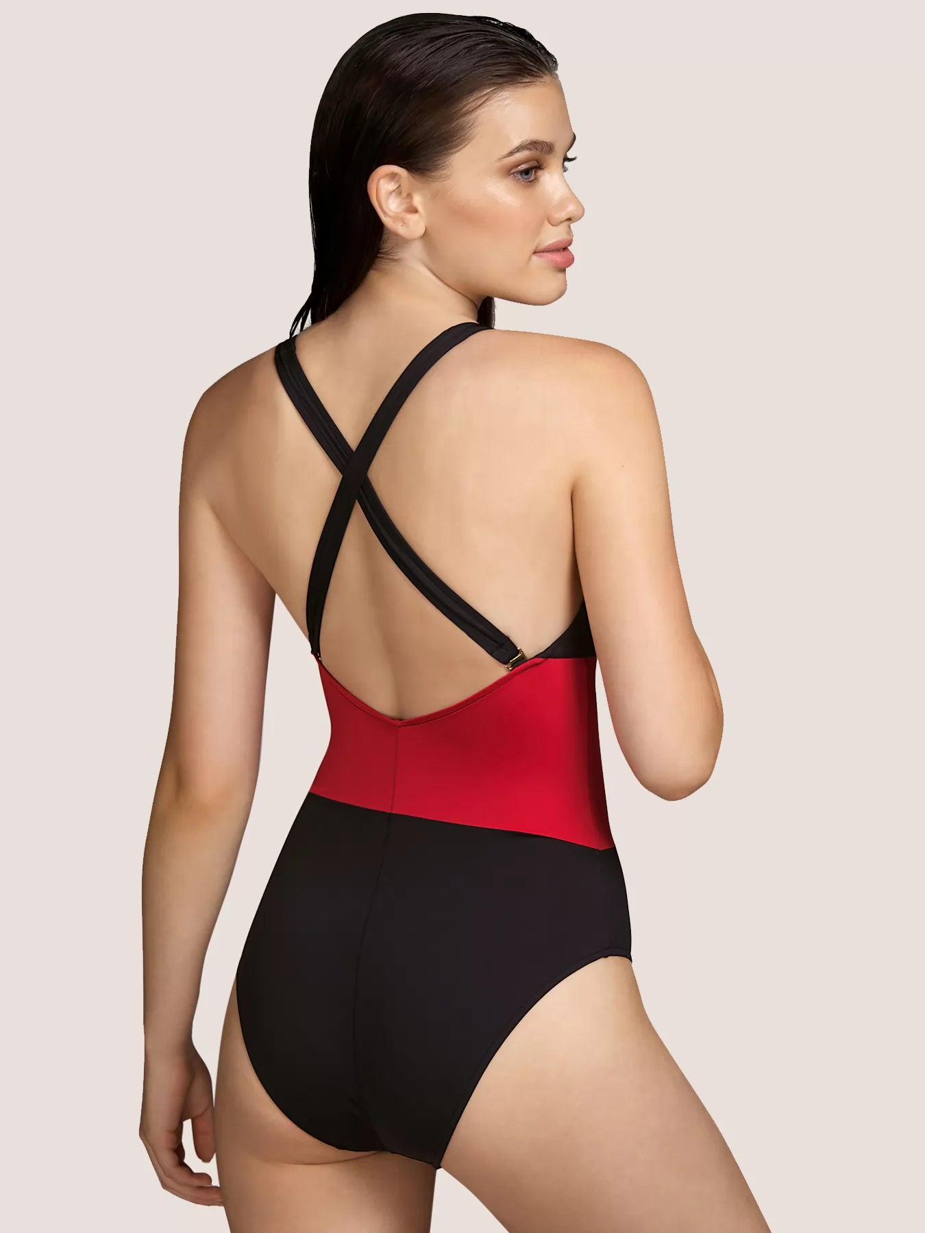 SARDA BEAUVOIR SWIMSUIT | BLACK/RED
