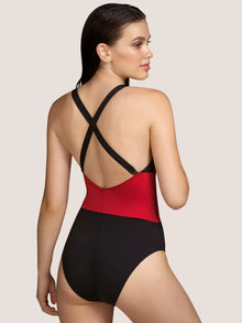 SARDA BEAUVOIR SWIMSUIT | BLACK/RED