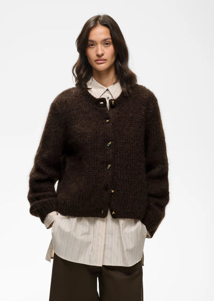 IN WEAR JETRA CARDIGAN | CHOCOLATE BROWN
