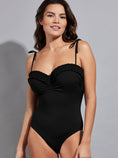Load image into Gallery viewer, EMPREINTE KISS BANDEAU SWIMSUIT | BLACK
