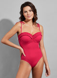 Load image into Gallery viewer, EMPREINTE KISS BANDEAU SWIMSUIT | ROSARIO
