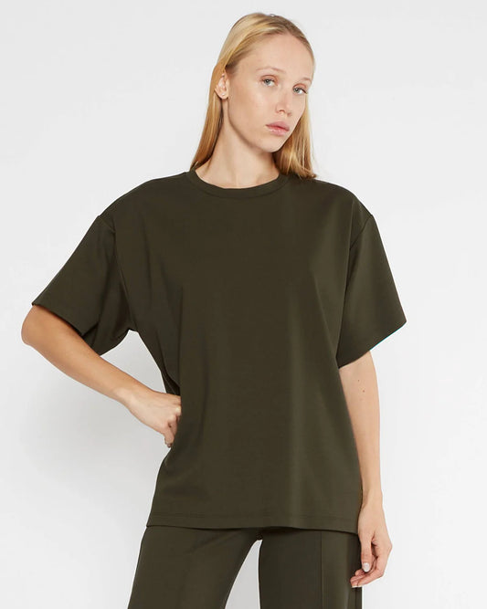 RIPLEY RADER PONTE KNIT BIG SHIRT | OLIVE