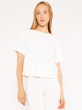 Load image into Gallery viewer, RIPLEY RADER PONTE KNIT SHORT SLEEVE TOP | OFF WHITE

