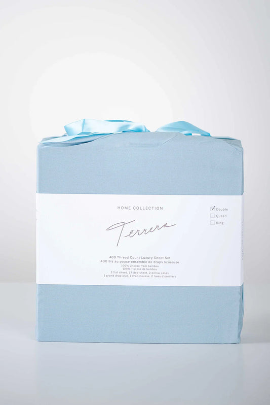 TERRERA BAMBOO QUEEN SHEET SET | SKY