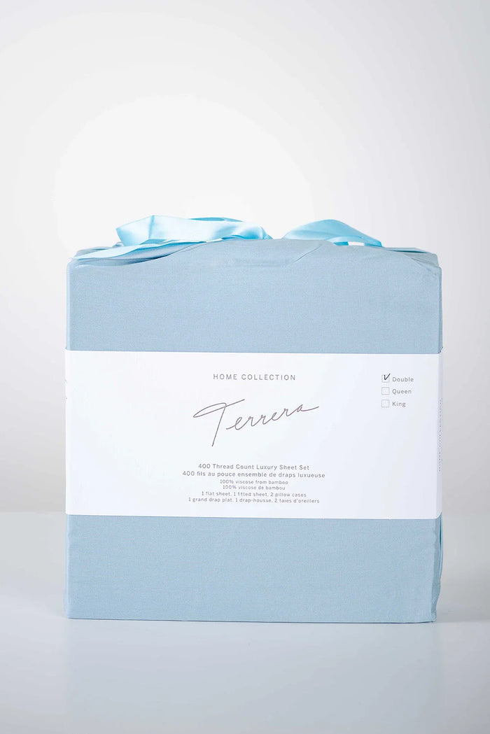 TERRERA BAMBOO DOUBLE SHEET SET | SKY