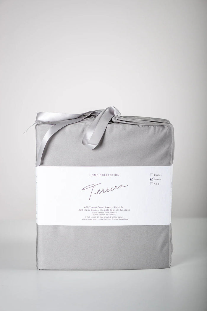 TERRERA BAMBOO QUEEN SHEET SET | GREY