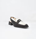 Load image into Gallery viewer, WONDERS ISEO SLINGBACK LOAFER | BLACK/OFF WHITE
