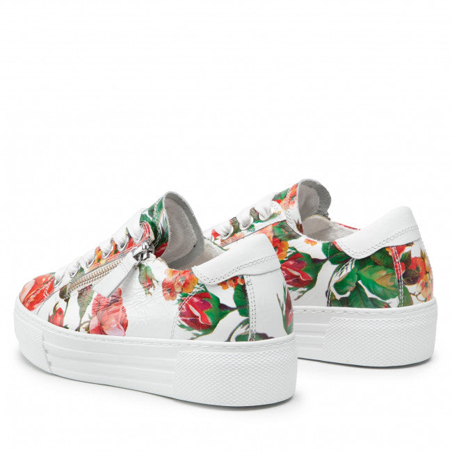 GABOR FLORAL SNEAKER SMOOTH LEATHER