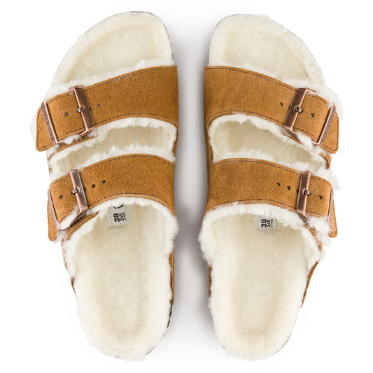 BIRKENSTOCK ARIZONA SHEARLING SUEDE LEATHER | MINK