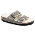 Load image into Gallery viewer, BIRKENSTOCK ARIZONA SHEARLING SUEDE LEATHER | STONE COIN
