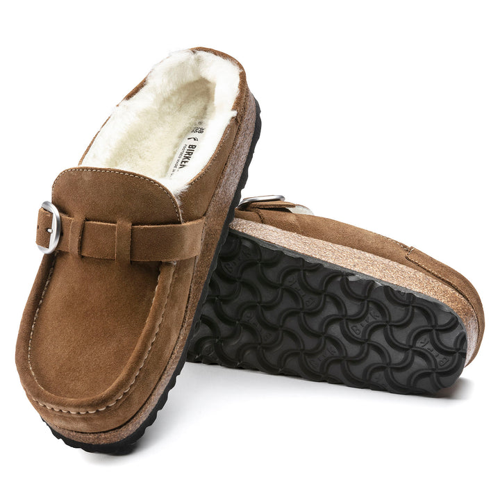 BIRKENSTOCK BUCKLEY SHEARLING SUEDE LEATHER | TEA
