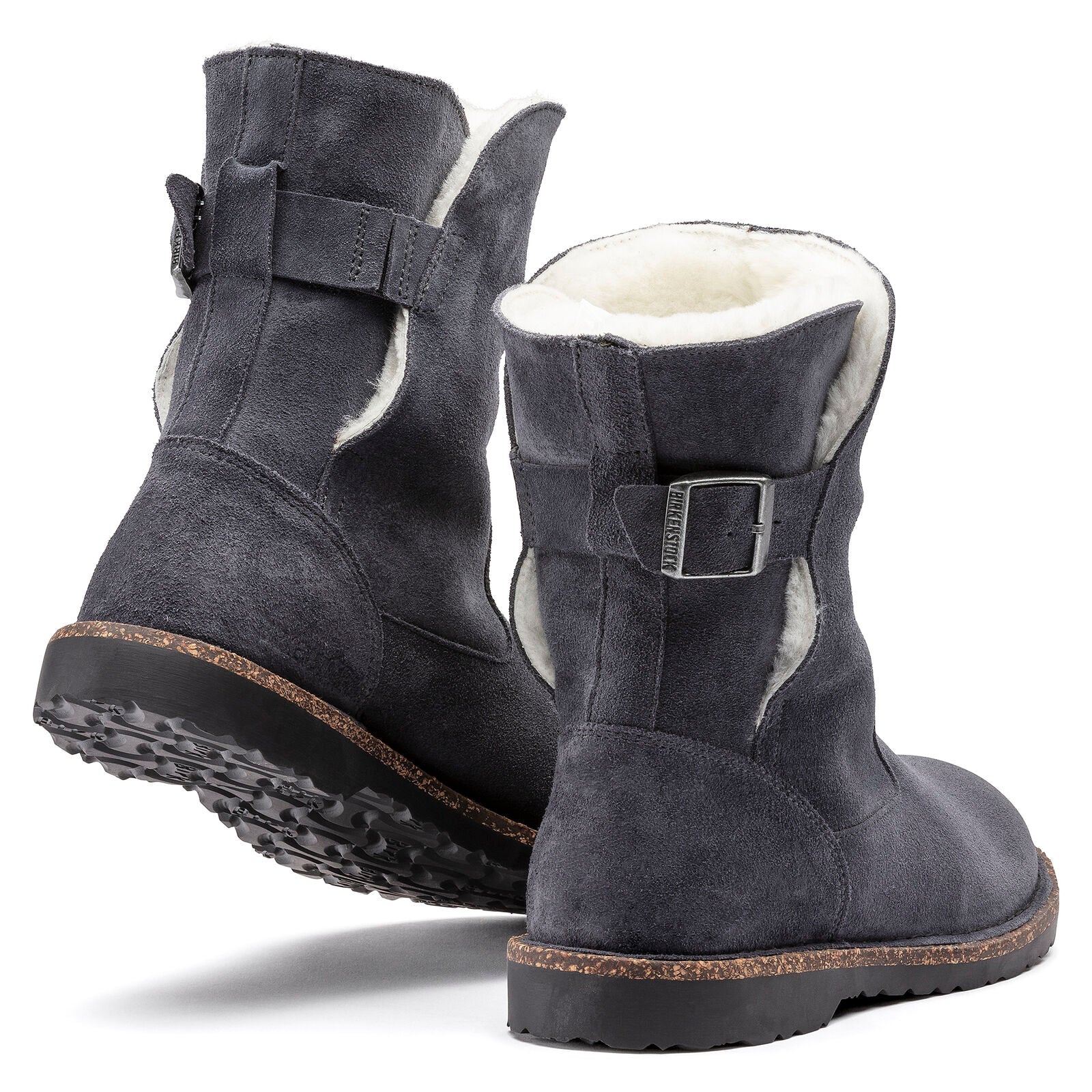 BIRKENSTOCK UPPSALA SHEARLING SUEDE LEATHER | GRAPHITE