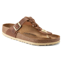 BIRKENSTOCK GIZEH BRAIDED LEATHER | COGNAC