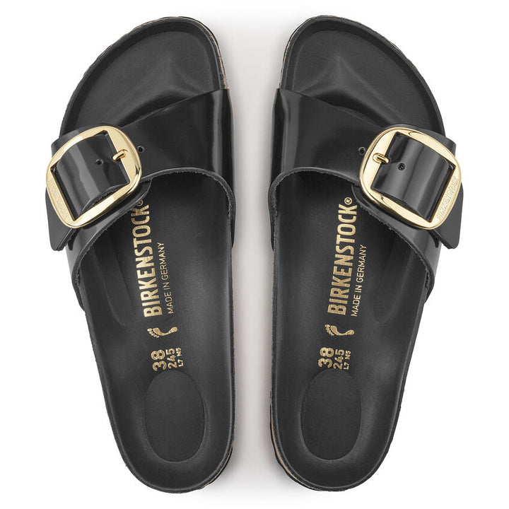 BIRKENSTOCK MADRID BIG BUCKLE HIGH SHINE LEATHER | BLACK