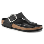 BIRKENSTOCK GIZEH BIG BUCKLE LEATHER | BLACK