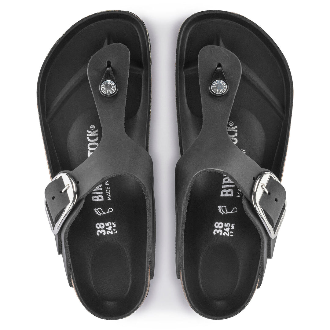 BIRKENSTOCK GIZEH BIG BUCKLE LEATHER | BLACK