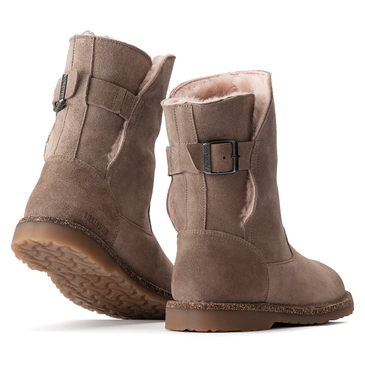 BIRKENSTOCK UPPSALA SHEARLING SUEDE LEATHER | GRAY TAUPE