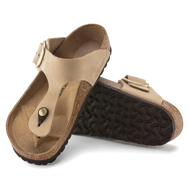 BIRKENSTOCK GIZEH BIG BUCKLE NUBUCK | SANDCASTLE