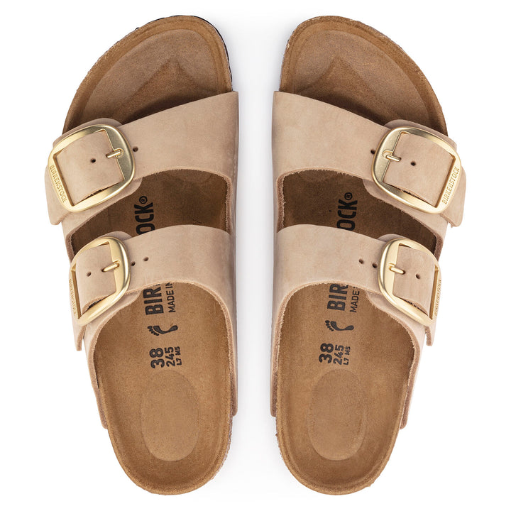 BIRKENSTOCK ARIZONA BIG BUCKLE NUBUCK | SANDCASTLE