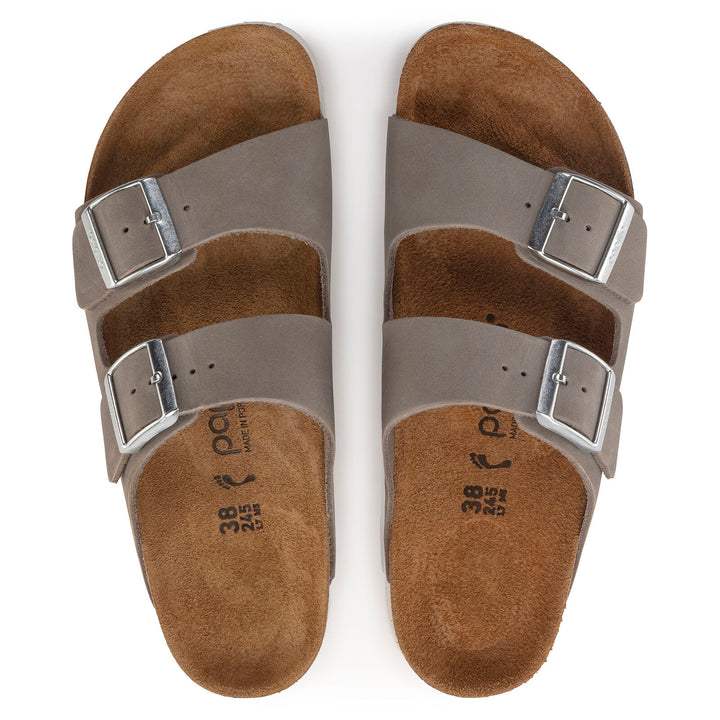 BIRKENSTOCK ARIZONA PLATFORM NUBUCK | DOVE GRAY