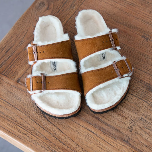BIRKENSTOCK ARIZONA SHEARLING SUEDE LEATHER | MINK