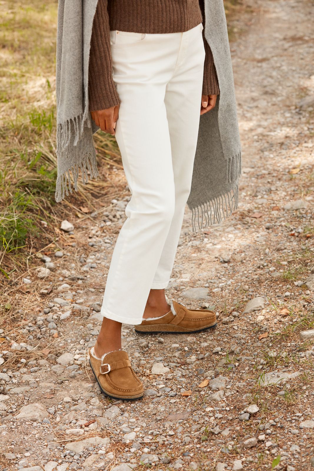 BIRKENSTOCK BUCKLEY SHEARLING SUEDE LEATHER | TEA