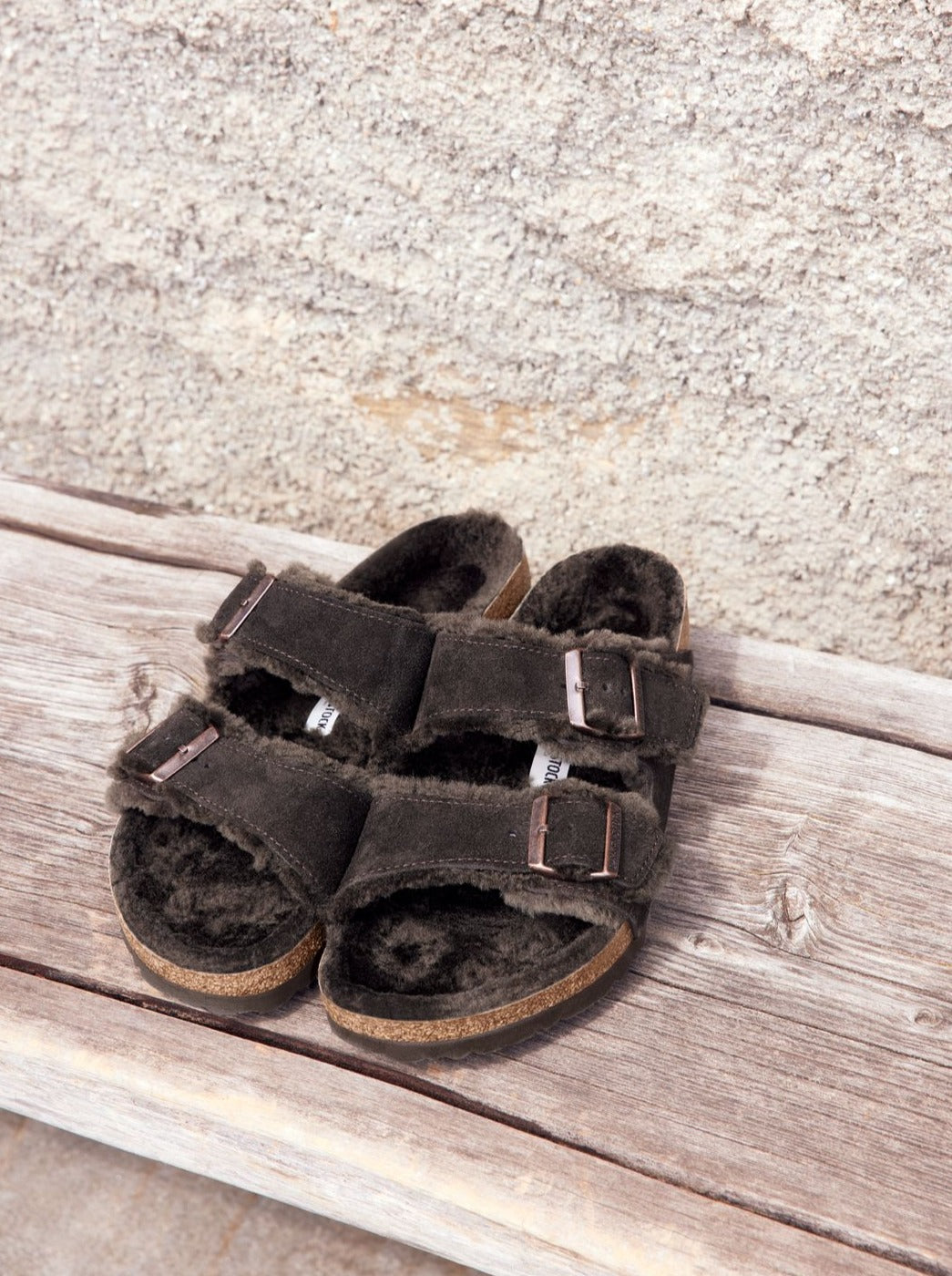 BIRKENSTOCK ARIZONA SHEARLING SUEDE LEATHER | MOCHA