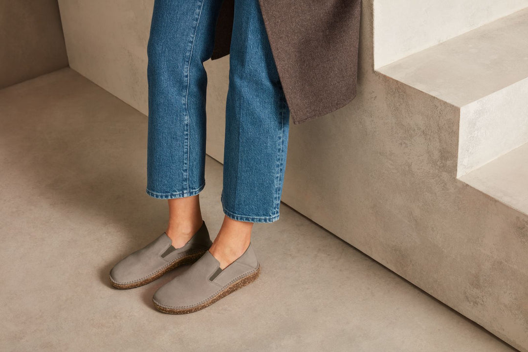 BIRKENSTOCK CALLAN SUEDE LEATHER | GRAY TAUPE