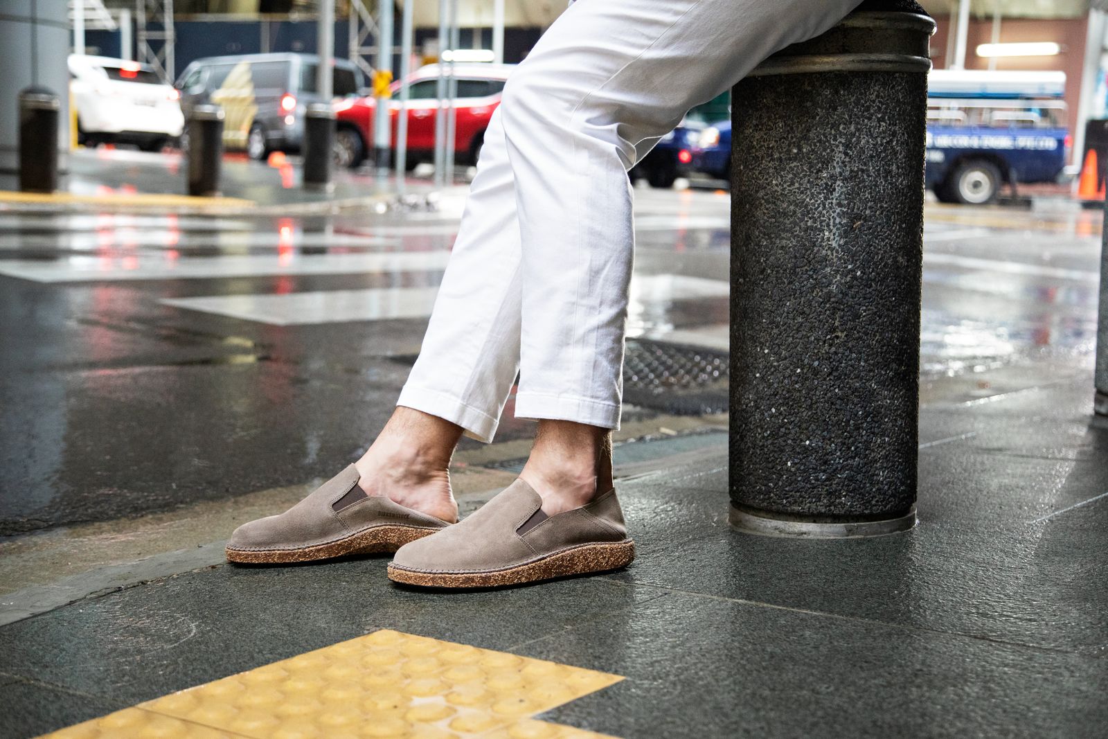BIRKENSTOCK CALLAN SUEDE LEATHER | GRAY TAUPE