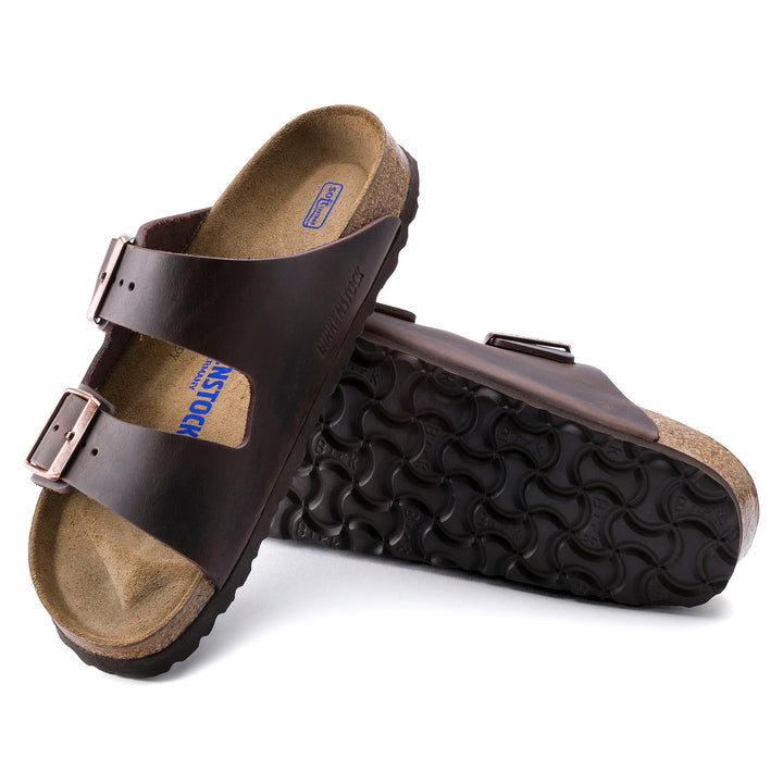 BIRKENSTOCK ARIZONA SOFT FOOTBED LEATHER NARROW  | HABANA