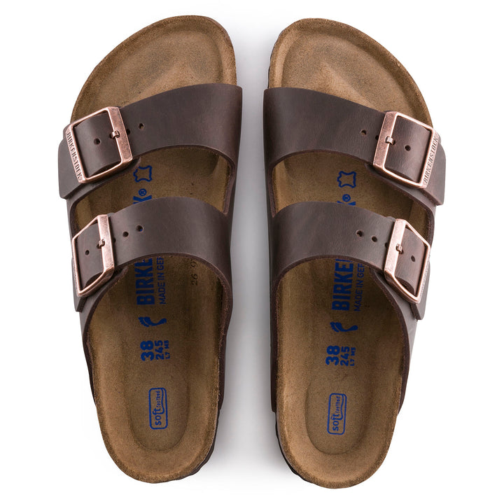 BIRKENSTOCK ARIZONA SOFT FOOTBED LEATHER NARROW  | HABANA