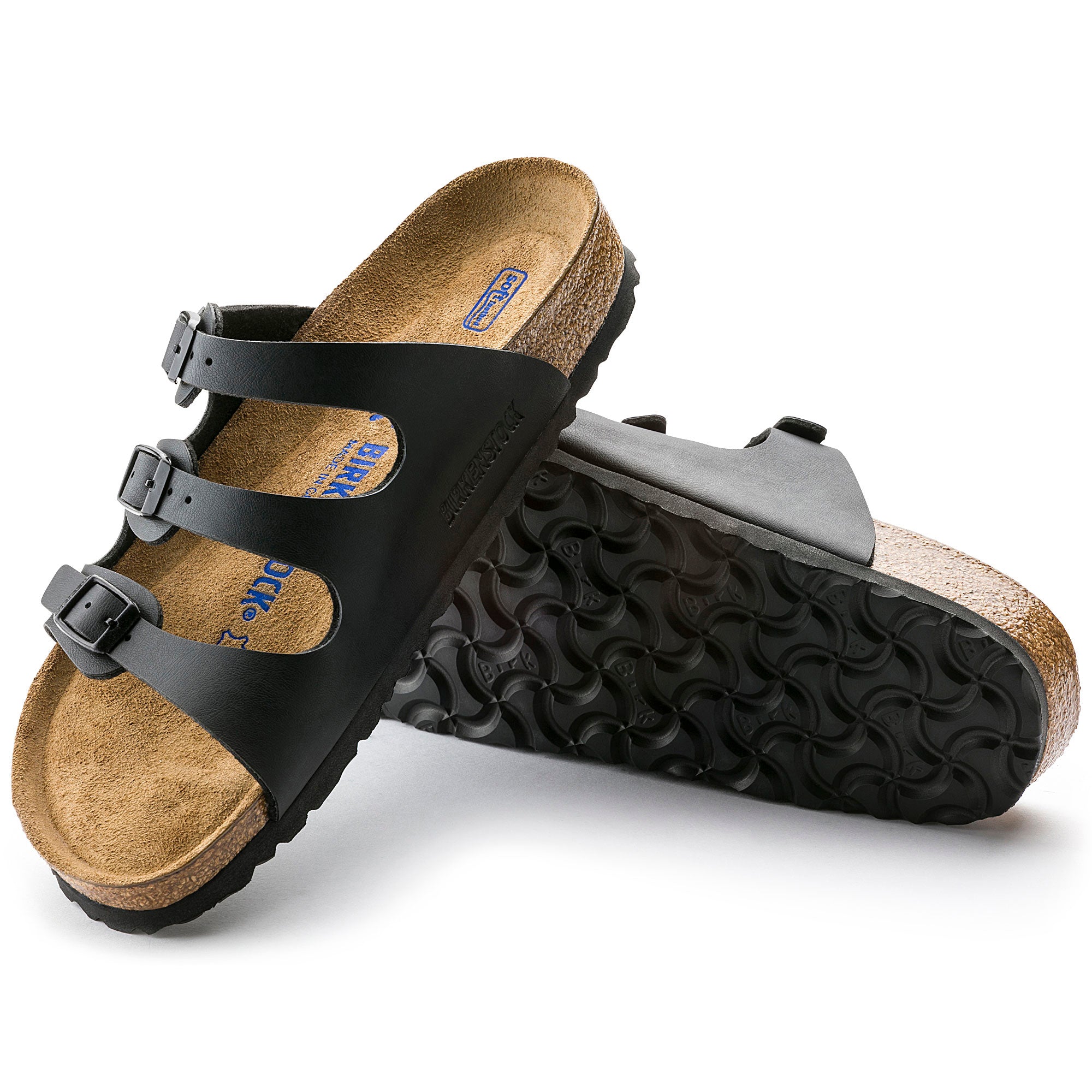 BIRKENSTOCK FLORIDA BIRKO FLOR SOFT FOOTBED | BLACK