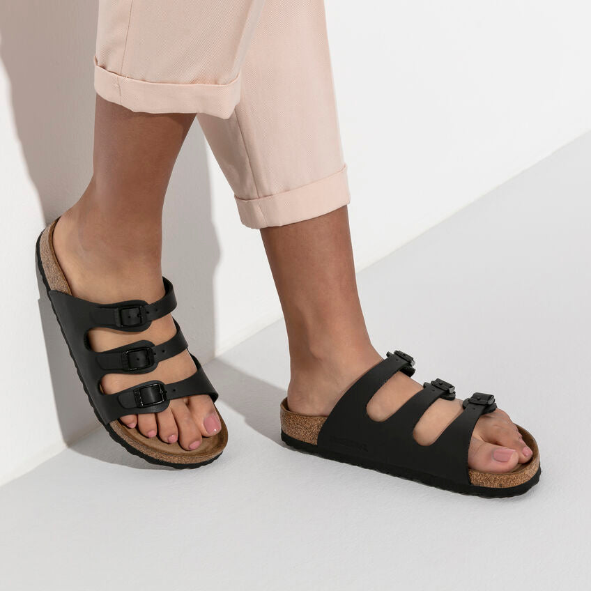 BIRKENSTOCK FLORIDA BIRKO FLOR SOFT FOOTBED | BLACK