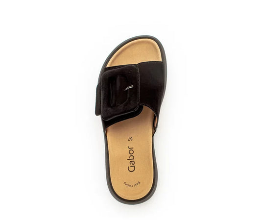 Gabor Buckle Mule | Black