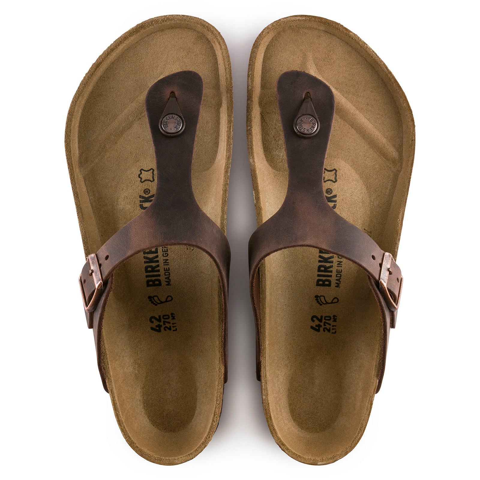 BIRKENSTOCK GIZEH LEATHER NARROW | HABANA
