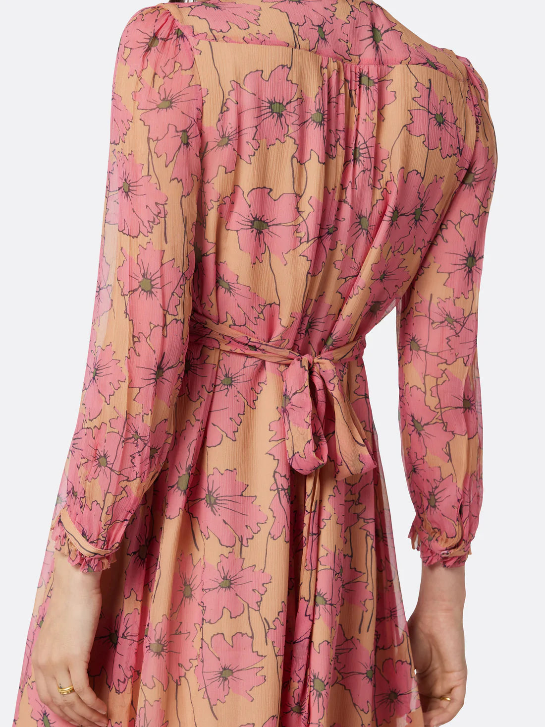 JOIE KAZ MAXI SILK DRESS | SANDSTORM MULTI PINK