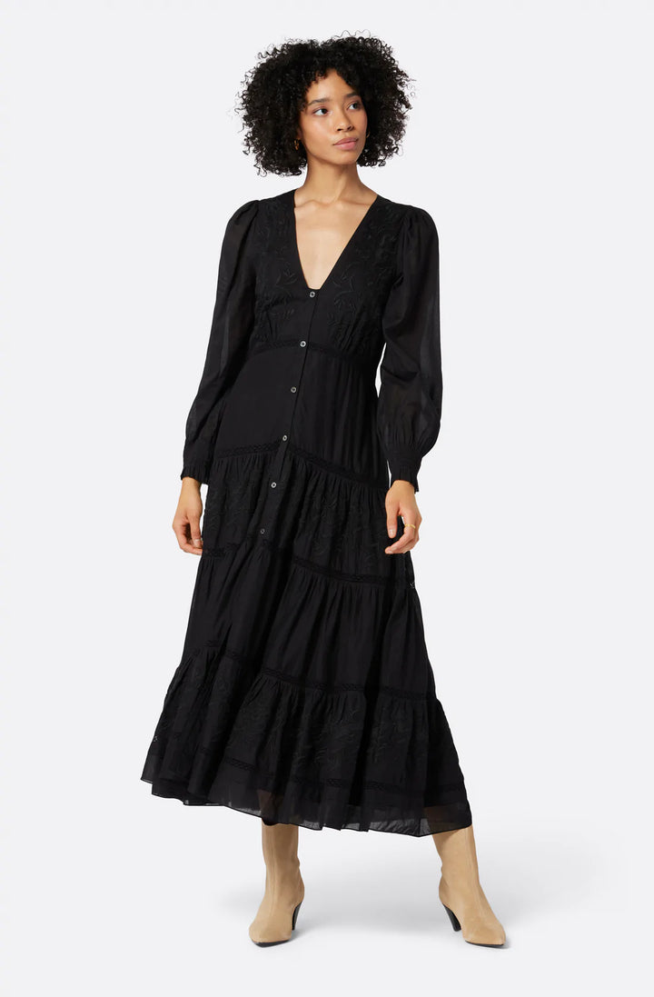 JOIE MEREDINE MAXI COTTON DRESS | BLACK
