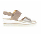 GABOR BUCKLE WEDGE SANDAL | PEWTER