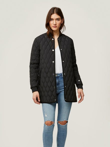SOIA & KYO KENSIE MIXED MEDIA QUIT COAT