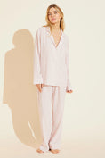 Load image into Gallery viewer, EBERJEY NAUTICO STRIPED WOVEN COTTON LONG PJ SET
