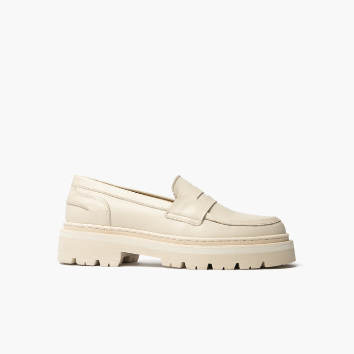 JIM RICKEY PENNY LOAFER POLIDO LEATHER | CREAM