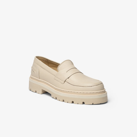 JIM RICKEY PENNY LOAFER POLIDO LEATHER | CREAM