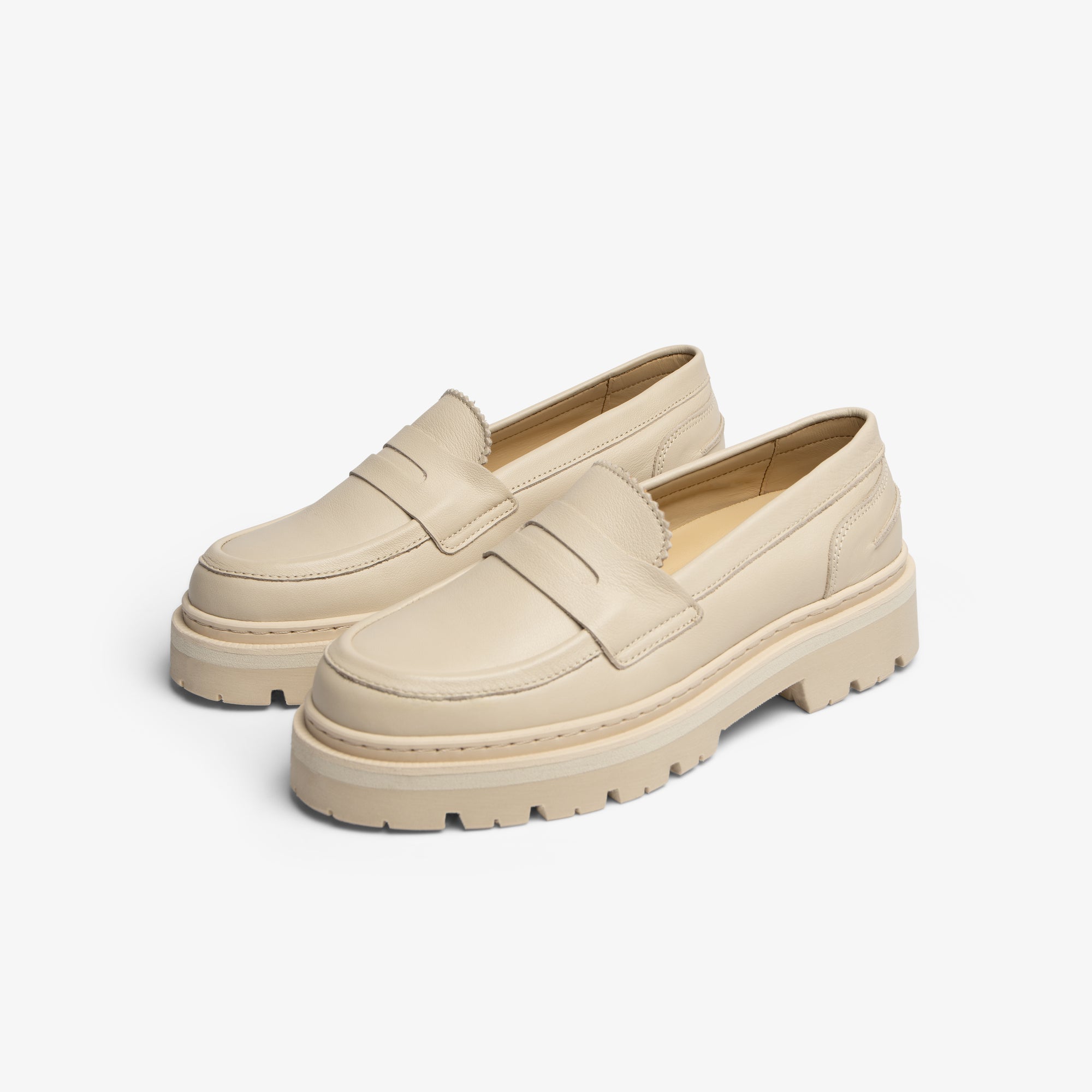 JIM RICKEY PENNY LOAFER POLIDO LEATHER | CREAM