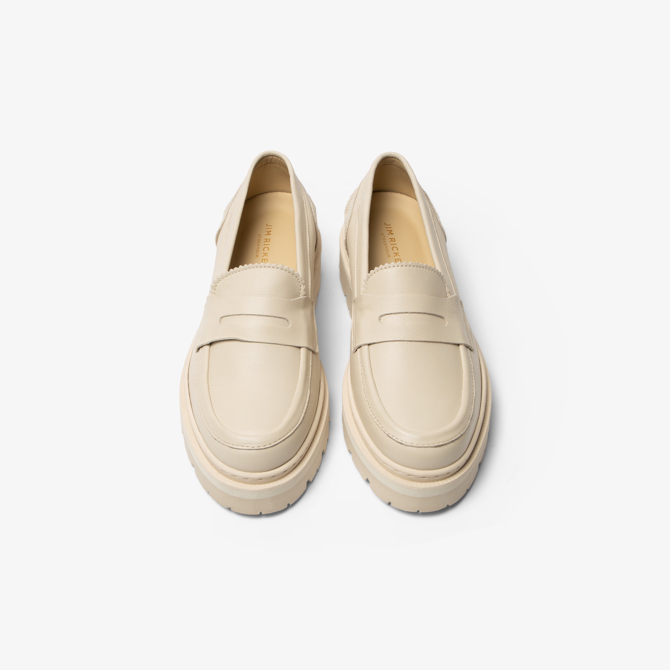 JIM RICKEY PENNY LOAFER POLIDO LEATHER | CREAM