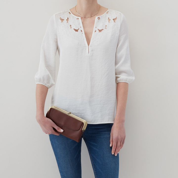 HOBO LAUREN CLUTCH-WALLET VELVET PEBBLED HIDE