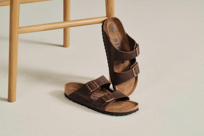 BIRKENSTOCK ARIZONA SOFT FOOTBED LEATHER NARROW  | HABANA