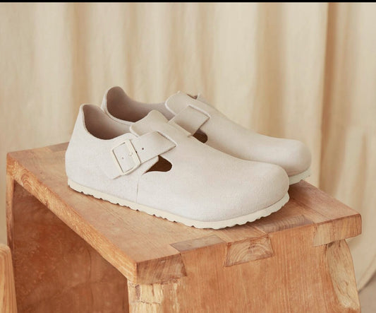 BIRKENSTOCK LONDON SUEDE | ANTIQUE WHITE