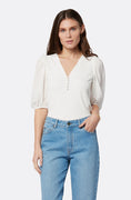 Load image into Gallery viewer, JOIE ESME SHORT SLEEVE TOP | PORCELAIN WHITE
