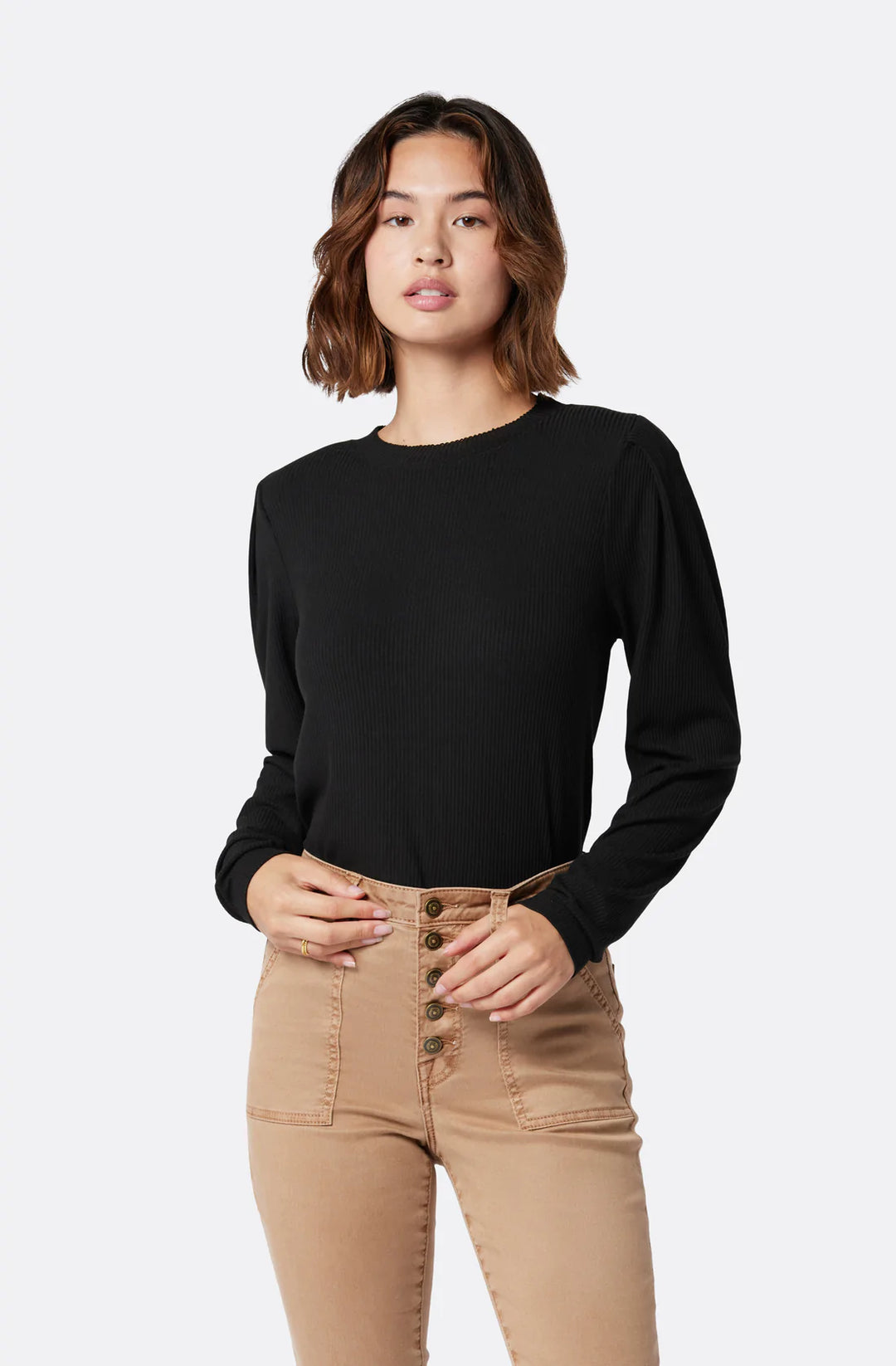 JOIE STANTON LONG SLEEVE TOP | CAVIAR